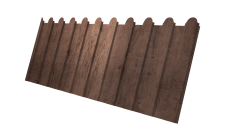 Профнастил С8A v01 фигурный 0,45 Print Premium с пленкой Almond Wood Fresh