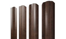 Штакетник М-образный A фигурный Grand Line 0,45 Print Premium Antique Wood TwinColor