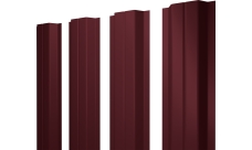 Штакетник П-образный A с прямым резом Grand Line 0,45 PE-Double RAL 3005 красное вино