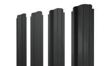 Штакетник П-образный B фигурный 0,5 PurPro Matt 275 RAL 7016 антрацитово-серый