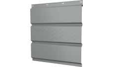 Софит металлический Классик v01 Grand Line центральная перфорация 0,45 Drap TX с пленкой RAL 7004 сигнальный серый