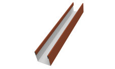 Стойка жалюзи Milan Slim 0,5 Satin RAL 8004 терракота (3м)