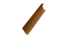 Декоративная накладка на столб универсальная 60х60 для забора жалюзи 0,45 Print Premium Golden Wood Intense FTC (2,5м)