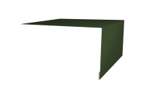 Планка околооконная простая 250х50 Grand Line 0,5 Satin Matt TX RAL 6020 хромовая зелень (3м)