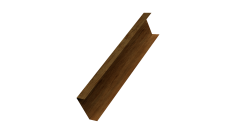 Декоративная накладка на столб универсальная 80х80 для забора жалюзи 0,45 Print-Double Elite Golden Wood (2,5м)