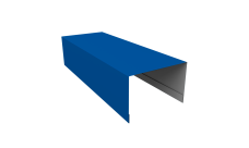 Крышка для забора из сайдинга (Квадро брус, Корабельная Доска, ЭкоБрус new) 0,7 PE RAL 5005 сигнальный синий (2,5м)