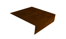 Планка лобовая/околооконная простая 190х50 Grand Line 0,45 Print Premium Golden Wood Intense FTC (2м)