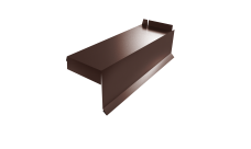 Планка торцевая сегментная Квадро профи Правая стартовая 0,5 Satin Matt RAL 8017 шоколад