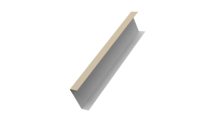 Декоративная накладка на столб универсальная 60х60 для забора жалюзи 0,5 Satin RAL 1015 светлая слоновая кость (2м)