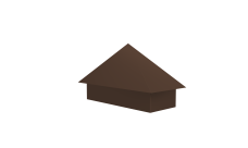 Колпак на полустолб для С21 0,45 Drap TwinColor с пленкой RAL 8017 шоколад