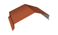 Парапетная крышка угольная 250мм 0,5 Satin Matt RAL 8004 терракота (3м)