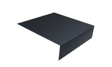 Планка лобовая/околооконная простая 190х50 Grand Line 0,45 PE lite с пленкой RAL 7024 мокрый асфальт (2м)