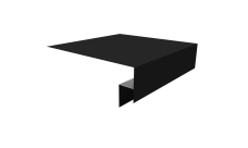 Планка околооконная сложная Экобрус Grand Line 250х50х25 0,5 Satin Matt RAL 9005 черный (2м)