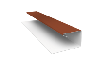 Планка П-образная завершающая сложная Корабельная Доска Grand Line 0,45 Drap ST RAL 8004 терракота (2м)