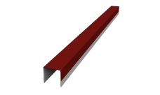 Планка вертикальная обратная для горизонтального монтажа штакетника Grand Line 0,45 PE RAL 3011 коричнево-красный (2,5м)