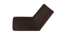 Колено трубы гофрированное боковое левое Vortex Lite 76х102мм Matt RR 32 темно-коричневый