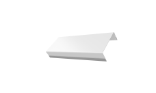 Ламель обратная стартовая/финишная забора жалюзи Texas 53мм для калиток и ворот (с заполнением ламелями 125) 0,5 PE RAL 9003 сигнальный белый