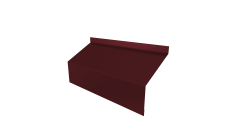 Ламель забора жалюзи Milan/Milan new стартовая/финишная для калиток и ворот 0,45 PE-Double RAL 3005 красное вино