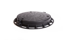 Люк пластиковый черный, класс нагрузки А15 Aquastok (5801)