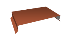 Парапетная крышка прямая 390мм 0,45 Drap RAL 8004 терракота (3м)