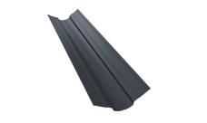 Планка ендовы верхней фигурной 70x70 0,45 PE lite с пленкой RAL 7024 мокрый асфальт (3м)