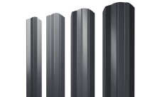 Штакетник М-образный A фигурный 0,45 Drap TwinColor RAL 7024 мокрый асфальт