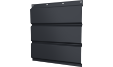 Софит металлический Классик v01 Grand Line без перфорации 0,45 Drap-double TX с пленкой RAL 7024 мокрый асфальт