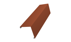 Декоративная накладка на столб универсальная угловая 60х60 для забора жалюзи 0,45 PE RAL 8004 терракота (2,5м)