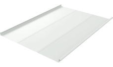 Фальц двойной стоячий Line Grand Line 0,5 Satin с пленкой на замках RAL 9003 сигнальный белый