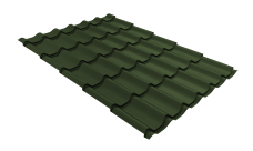 Металлочерепица Классик ("Classic") v01 0,5 Satin Matt TX RAL 6020 хромовая зелень