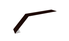 Планка карнизная для мягкой кровли 100х60 0,5 Satin с пленкой RR 32 темно-коричневый (2м)