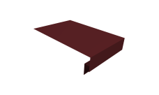 Планка околооконная сложная 300х50х18 (j-фаска) 0,45 PE-Double с пленкой RAL 3005 красное вино (3м)