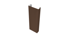 Полустолб для С20 0,5 Rooftop Бархат с пленкой RAL 8017 шоколад (L2,0)
