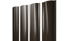 Штакетник Круглый с прямым резом Grand Line 0,45 PE RR 32 темно-коричневый