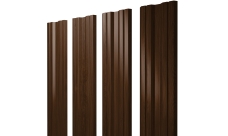 Штакетник Twin с прямым резом 0,45 Print Elite Choco Wood TwinColor