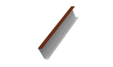 Декоративная накладка на столб универсальная 62х55 для забора жалюзи Grand Line 0,45 PE RAL 3009 оксидно-красный (3м)