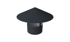 Дымник на трубу круглый d110 0,5 Satin с пленкой RAL 7024 мокрый асфальт