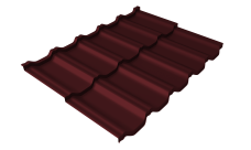 Металлочерепица "Квинта Уно" ("Kvinta Uno") 0,5 Satin RAL 3005 красное вино