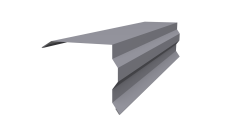 Планка торцевая фигурная 100х85 Grand Line 0,45 PE с пленкой RAL 7004 сигнальный серый (2м)