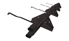 Снегозадержатель трубчатый для керамической/натуральной черепицы RAL 8019 3м (профиль до 50мм)