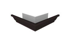 Угол желоба внешний Vortex Lite Matt 130мм RAL 9005 черный