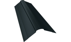 Планка конька фигурного 100х100 Grand Line 0,5 Satin с пленкой RAL 7016 антрацитово-серый (2м)