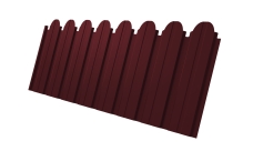 Профнастил C10B фигурный 0,5 Satin Matt RAL 3005 красное вино