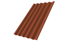 Профнастил НС35R 0,5 Velur X RAL 8004 терракота