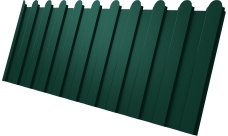 Профнастил С8A v02 фигурный Grand Line 0,5 Satin Matt TX с пленкой RAL 6005 зеленый мох