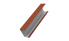 Крышка для забора жалюзи Milan, Tokyo (для калиток и ворот) Grand Line 0,5 Satin Matt TX RAL 8004 терракота (2м)