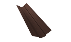 Планка ендовы верхней фигурной 70х70 Grand Line 0,45 PE-Double с пленкой RAL 8017 шоколад (2м)