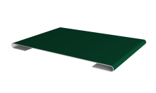 Планка стыковочная 0,5 Satin с пленкой RAL 6005 зеленый мох (2м)