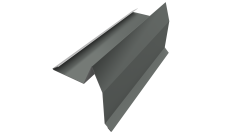 Планка торцевая для шифера 0,45 PE с пленкой RAL 7005 мышино-серый (2м)