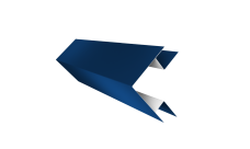 Планка угла внешнего сложного Экобрус Grand Line 0,5 Satin с пленкой RAL 5005 сигнальный синий (3м)